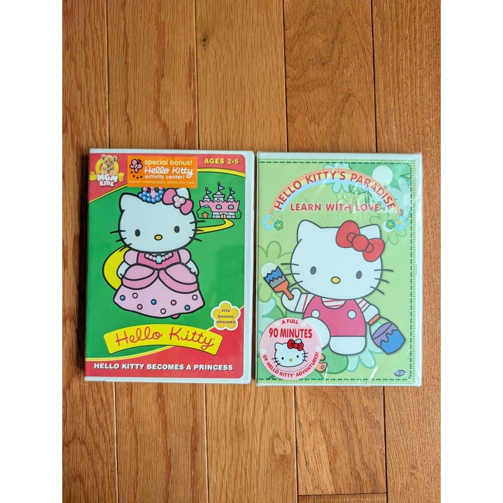 Hello Kitty's Paradise: Learn with Love + HK Becomes A Princess DVDs New Sealed